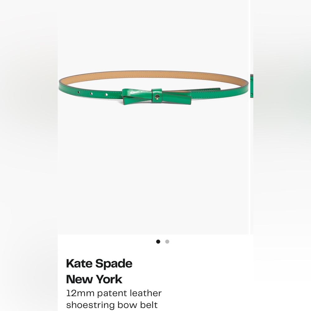 NWT Kate Spade ♠️ bow spade belt, Forest Glen Sz L